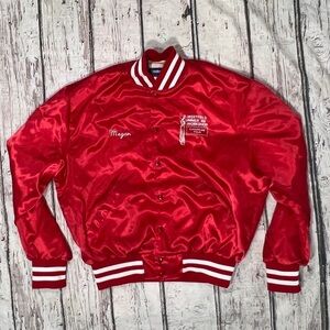 VTG New Jersey Westfield Summer 1988 Music European Tour Red Bomber Coat Jacket